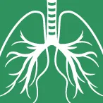 white lung graphic on green background